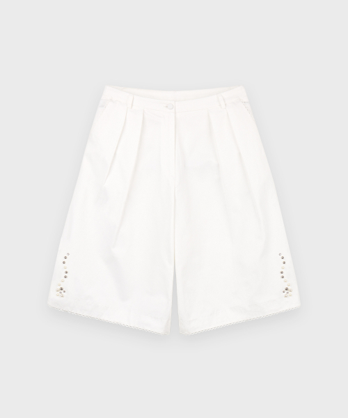 SINOON(シヌーン)の「Silver Pebble Half Pants (White)(その他パンツ・レディース・ホワイト・MEDIUM/SMALL)」の7枚目の写真