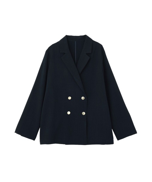 earth music&ecology（アースミュージックアンドエコロジー）の「アソート金ボタンジャケット（テーラードジャケット・レディース・ホワイト系その他2/チェック/ネイビー・FREE）」の2枚目の写真