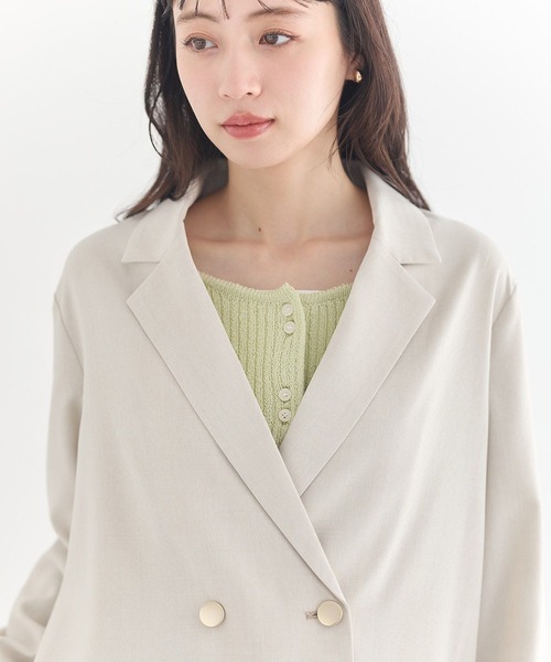 earth music&ecology（アースミュージックアンドエコロジー）の「アソート金ボタンジャケット（テーラードジャケット・レディース・ホワイト系その他2/チェック/ネイビー・FREE）」の19枚目の写真