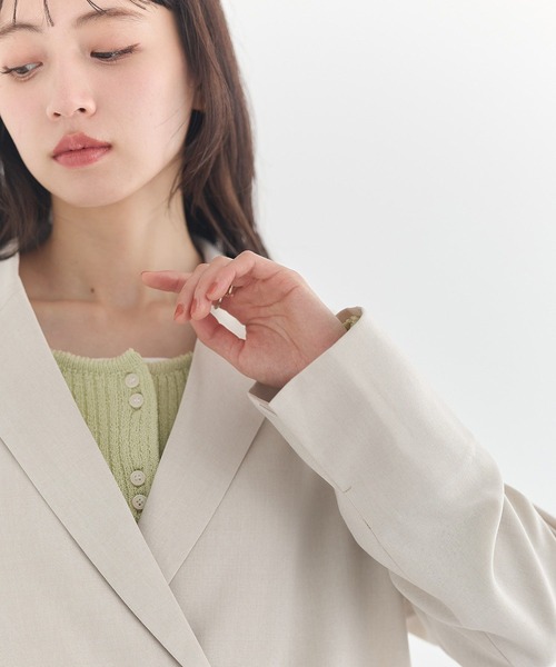 earth music&ecology（アースミュージックアンドエコロジー）の「アソート金ボタンジャケット（テーラードジャケット・レディース・ホワイト系その他2/チェック/ネイビー・FREE）」の20枚目の写真