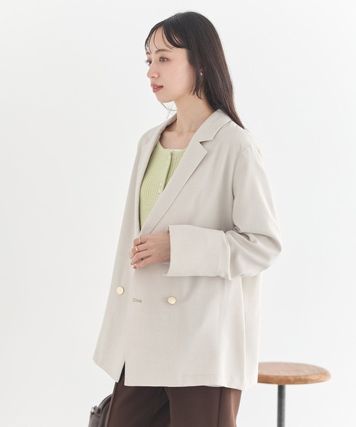 earth music&ecology（アースミュージックアンドエコロジー）の「アソート金ボタンジャケット（テーラードジャケット・レディース・ホワイト系その他2/チェック/ネイビー・FREE）」の6枚目の写真