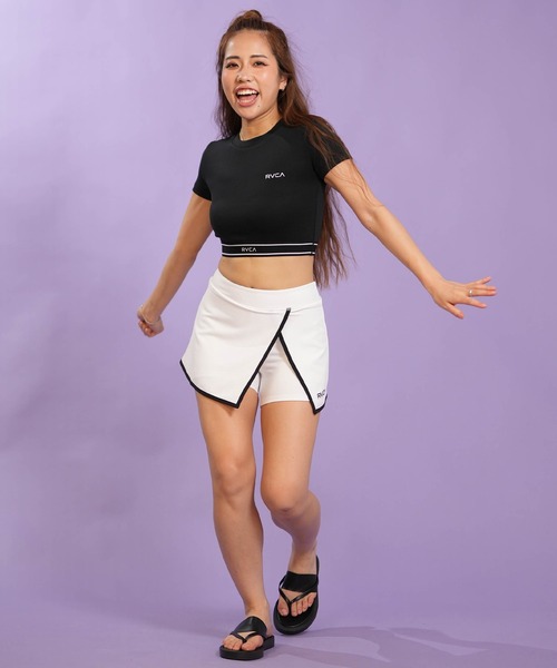 RVCA(ルーカ)の「RVCA/ルーカ キュロットスカート LAYERD SKORT BG043870 UT(スカート・レディース・ホワイト/ブラック・S/M)」の6枚目の写真