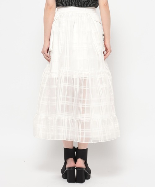 HARE（ハレ）の「ポケットベルトシアースカート(HARE)（スカート・レディース・ブラック/ホワイト・FREE）」の11枚目の写真