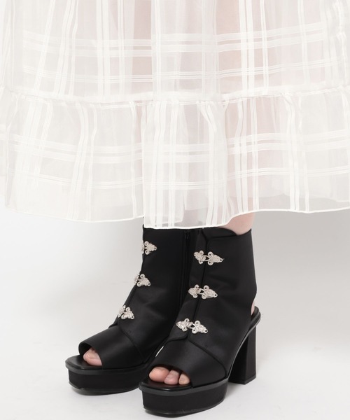 HARE（ハレ）の「ポケットベルトシアースカート(HARE)（スカート・レディース・ブラック/ホワイト・FREE）」の14枚目の写真