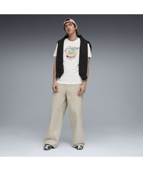 PUMA(プーマ)の「PUMA プーマ メンズ グラフィック スーパー プーマ スーベニア 半袖 Tシャツ(Tシャツ/カットソー・メンズ・ブラック×レッド/ブルー系その他7/ホワイト・SMALL/MEDIUM/LARGE/X-LARGE/XX-LARGE)」の9枚目の写真