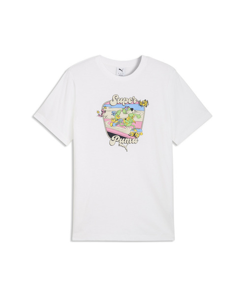PUMA(プーマ)の「PUMA プーマ メンズ グラフィック スーパー プーマ スーベニア 半袖 Tシャツ(Tシャツ/カットソー・メンズ・ブラック×レッド/ブルー系その他7/ホワイト・SMALL/MEDIUM/LARGE/X-LARGE/XX-LARGE)」の10枚目の写真