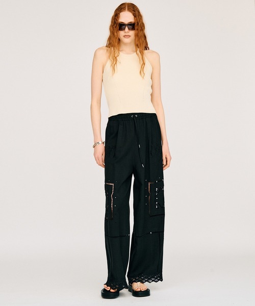PRANK PROJECT(プランクプロジェクト)の「エンブロイダリーパンツ / Embroidered Pants(その他パンツ・レディース・ホワイト/ブラック・36/38)」の17枚目の写真