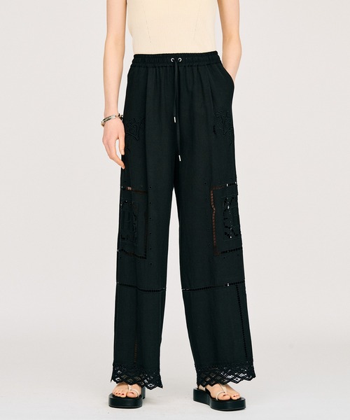 PRANK PROJECT(プランクプロジェクト)の「エンブロイダリーパンツ / Embroidered Pants(その他パンツ・レディース・ホワイト/ブラック・36/38)」の19枚目の写真