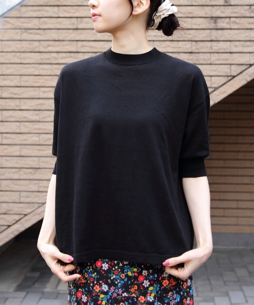 MEYAME/メヤメ コットンニットTEE COTTON KNIT TEE（Tシャツ