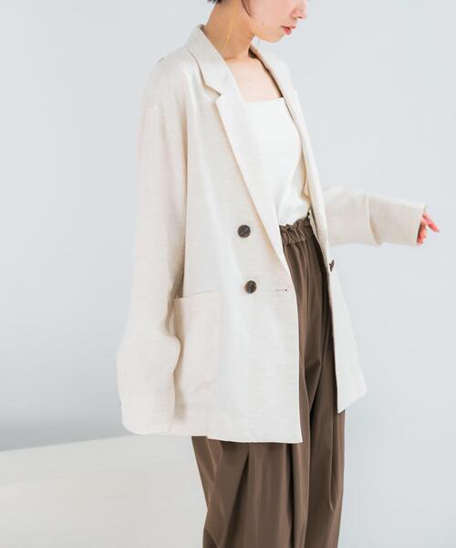 URBAN RESEARCH ROSSO WOMEN(アーバンリサーチ ロッソ)の「ELENDEEK BACK CROSS TAILORED JACKET(その他アウター・レディース・ベージュ/グレー・FREE)」の1枚目の写真