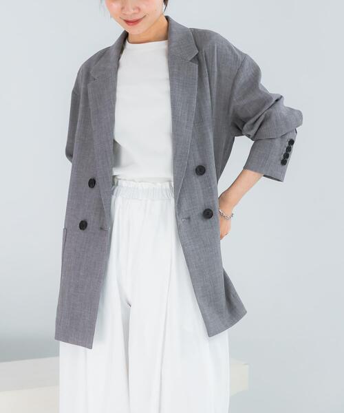 URBAN RESEARCH ROSSO WOMEN(アーバンリサーチ ロッソ)の「ELENDEEK BACK CROSS TAILORED JACKET(その他アウター・レディース・ベージュ/グレー・FREE)」の3枚目の写真