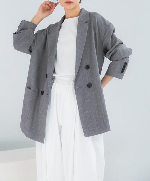 URBAN RESEARCH ROSSO WOMEN(アーバンリサーチ ロッソ)の「ELENDEEK BACK CROSS TAILORED JACKET(その他アウター・レディース・ベージュ/グレー・FREE)」の4枚目の写真