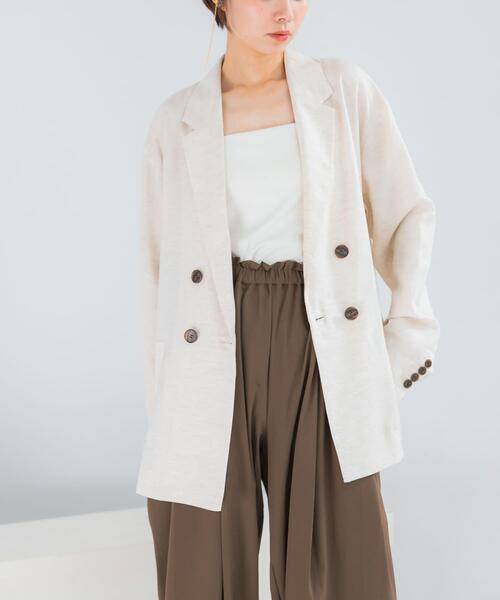 URBAN RESEARCH ROSSO WOMEN(アーバンリサーチ ロッソ)の「ELENDEEK BACK CROSS TAILORED JACKET(その他アウター・レディース・ベージュ/グレー・FREE)」の15枚目の写真