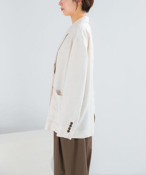URBAN RESEARCH ROSSO WOMEN(アーバンリサーチ ロッソ)の「ELENDEEK BACK CROSS TAILORED JACKET(その他アウター・レディース・ベージュ/グレー・FREE)」の18枚目の写真