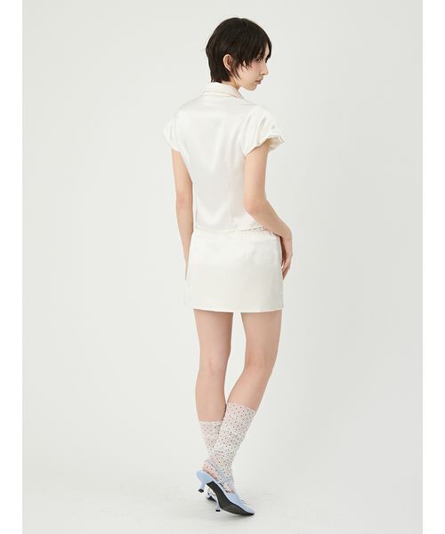 LILY BROWN(リリーブラウン)の「サテンミニスカショートパンツ(その他パンツ・レディース・チャコールグレー/アイボリー/ライトブルー・0/1)」の12枚目の写真