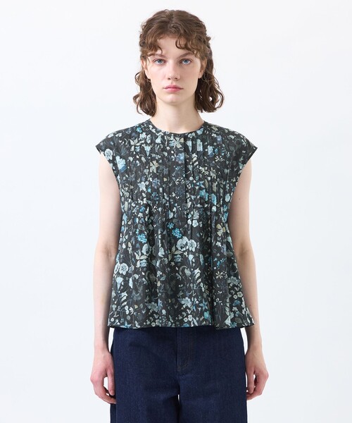 MACKINTOSH PHILOSOPHY(マッキントッシュ フィロソフィー)の「リバティプリントピンタックフレアブラウス(シャツ/ブラウス・レディース・ホワイト系その他/ブラック・36/38)」の10枚目の写真