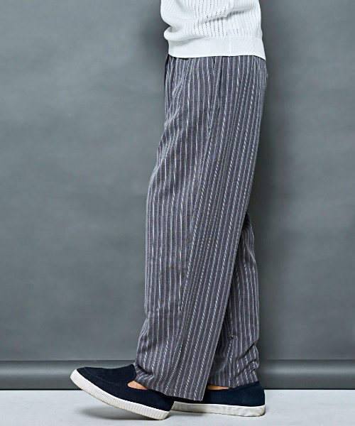 BENUSTA(ベヌスタ)の「『BENUSTA/ベヌスタ』ストライプバルーンパンツ【GC】(その他パンツ・メンズ・ブラック/グレー・M/L)」の6枚目の写真