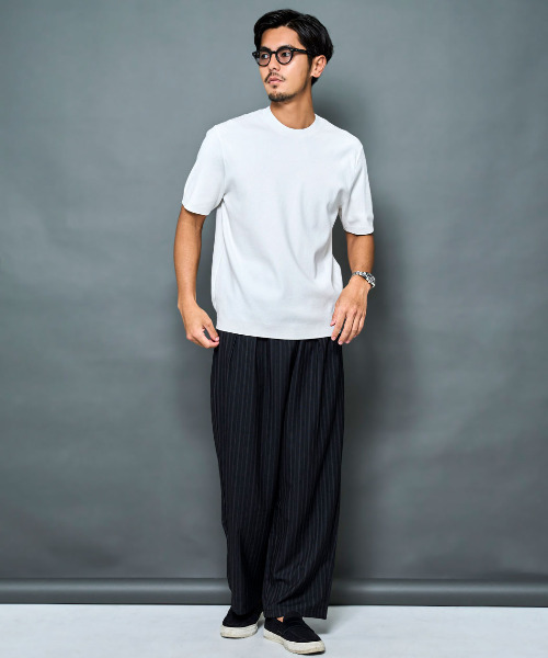 BENUSTA(ベヌスタ)の「『BENUSTA/ベヌスタ』ストライプバルーンパンツ【GC】(その他パンツ・メンズ・ブラック/グレー・M/L)」の5枚目の写真