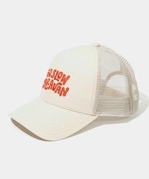 go slow caravan（ゴースローキャラバン）の「ツイルヒッピーロゴ ６パネルメッシュキャップ（キャップ）」