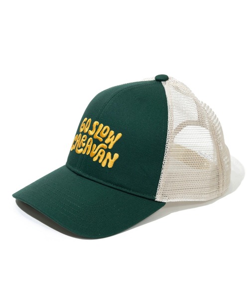 go slow caravan（ゴースローキャラバン）の「ツイルヒッピーロゴ ６パネルメッシュキャップ（キャップ・メンズ・グリーン/ブラック/ナチュラル・FREE）」の22枚目の写真