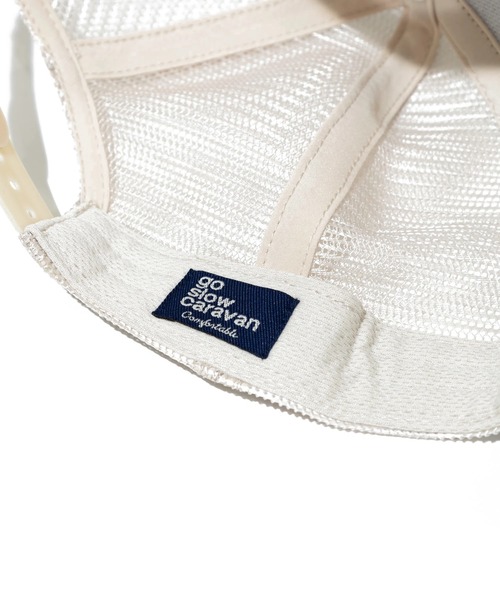 go slow caravan（ゴースローキャラバン）の「ツイルヒッピーロゴ ６パネルメッシュキャップ（キャップ・メンズ・グリーン/ブラック/ナチュラル・FREE）」の17枚目の写真