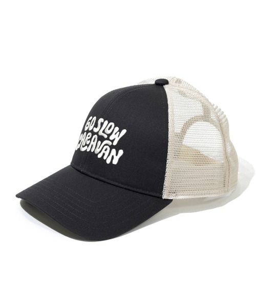 go slow caravan（ゴースローキャラバン）の「ツイルヒッピーロゴ ６パネルメッシュキャップ（キャップ・メンズ・グリーン/ブラック/ナチュラル・FREE）」の10枚目の写真