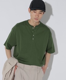 ＜接触冷感＞メタルボタンヘンリーＴシャツ / 667766