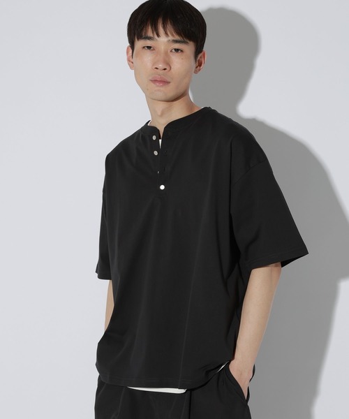 LAKOLE(ラコレ)の「<接触冷感>メタルボタンヘンリーTシャツ / 667766(Tシャツ/カットソー・メンズ・グリーン/ホワイト/ブラック/レッド/ライトグレー・LARGE/MEDIUM)」の15枚目の写真