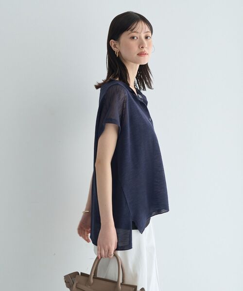 YECCA VECCA（イェッカヴェッカ）の「【2点SET】ヘンリーネックスラブシアーニット（ニット/セーター・レディース・ライトベージュ/ネイビー・FREE）」の17枚目の写真