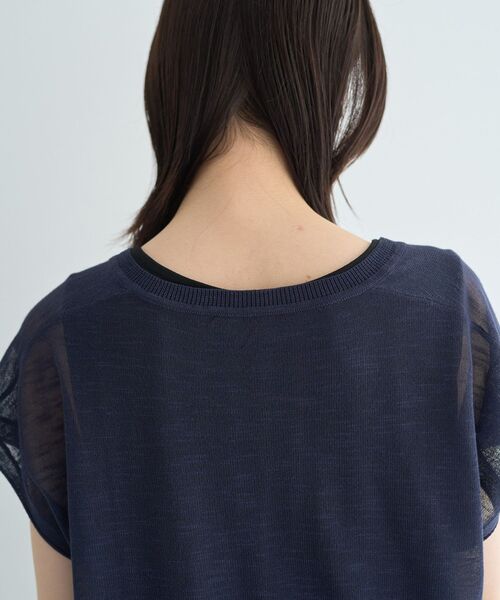 YECCA VECCA（イェッカヴェッカ）の「【2点SET】ヘンリーネックスラブシアーニット（ニット/セーター・レディース・ライトベージュ/ネイビー・FREE）」の20枚目の写真