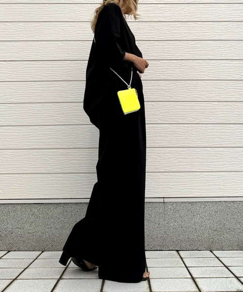 Q(キュー)の「アイスタッチワイドストレートパンツ(その他パンツ・レディース・ブラック/グリーン/カーキブラウン・MEDIUM)」の18枚目の写真