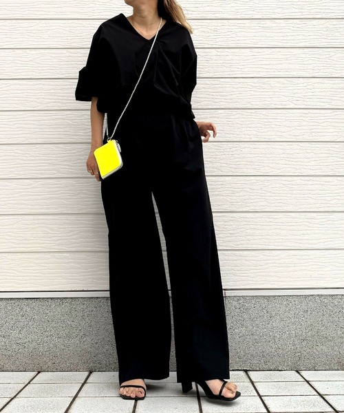 Q(キュー)の「アイスタッチワイドストレートパンツ(その他パンツ・レディース・ブラック/グリーン/カーキブラウン・MEDIUM)」の21枚目の写真
