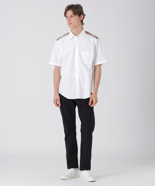 BLACK LABEL CRESTBRIDGE(ブラックレーベル・クレストブリッジ)の「ヨークカラミチェックハーフスリーブシャツ(シャツ/ブラウス・メンズ・オフホワイト/ブラック・S/M/XL/L)」の6枚目の写真
