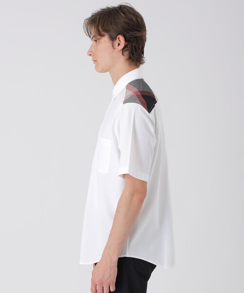 BLACK LABEL CRESTBRIDGE(ブラックレーベル・クレストブリッジ)の「ヨークカラミチェックハーフスリーブシャツ(シャツ/ブラウス・メンズ・オフホワイト/ブラック・S/M/XL/L)」の7枚目の写真