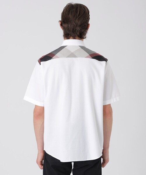 BLACK LABEL CRESTBRIDGE(ブラックレーベル・クレストブリッジ)の「ヨークカラミチェックハーフスリーブシャツ(シャツ/ブラウス・メンズ・オフホワイト/ブラック・S/M/XL/L)」の8枚目の写真