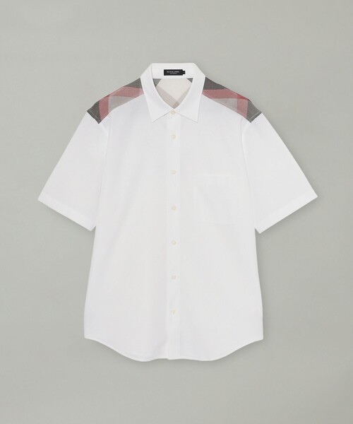 BLACK LABEL CRESTBRIDGE(ブラックレーベル・クレストブリッジ)の「ヨークカラミチェックハーフスリーブシャツ(シャツ/ブラウス・メンズ・オフホワイト/ブラック・S/M/XL/L)」の10枚目の写真