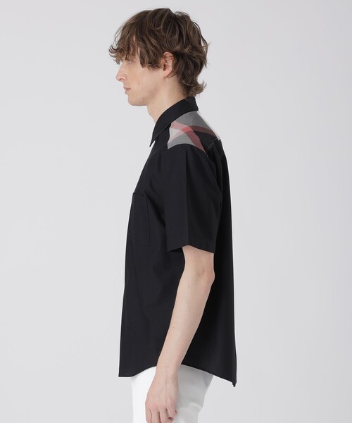 BLACK LABEL CRESTBRIDGE(ブラックレーベル・クレストブリッジ)の「ヨークカラミチェックハーフスリーブシャツ(シャツ/ブラウス・メンズ・オフホワイト/ブラック・S/M/XL/L)」の12枚目の写真