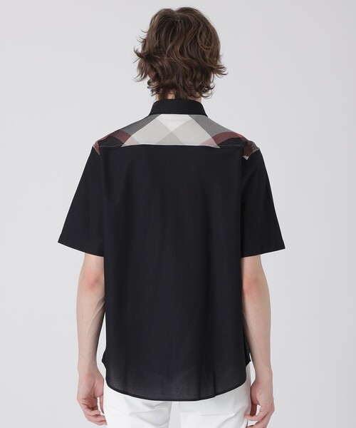 BLACK LABEL CRESTBRIDGE(ブラックレーベル・クレストブリッジ)の「ヨークカラミチェックハーフスリーブシャツ(シャツ/ブラウス・メンズ・オフホワイト/ブラック・S/M/XL/L)」の3枚目の写真