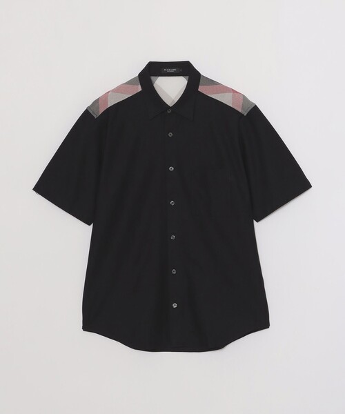 BLACK LABEL CRESTBRIDGE(ブラックレーベル・クレストブリッジ)の「ヨークカラミチェックハーフスリーブシャツ(シャツ/ブラウス・メンズ・オフホワイト/ブラック・S/M/XL/L)」の5枚目の写真
