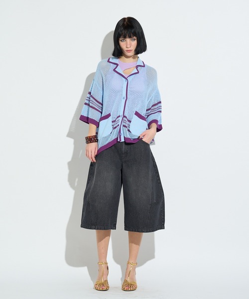 anna sui nyc（アナ スイ エヌ ワイ シー）の「デニムラインハーフパンツ（その他パンツ・レディース・ブラック/ブルー・S/M）」の7枚目の写真