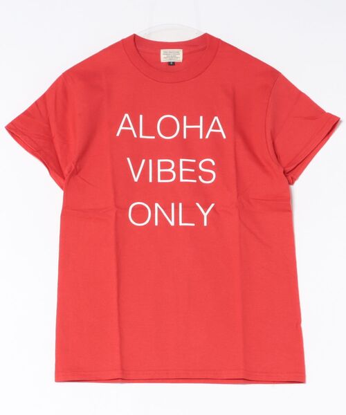 URBAN ISLAND SOCIETY(アーバンアイランドソサエティ)の「ショートスリーブ Tシャツ メンズ ALOHA VIBES ONLY / URBAN ISLAND SOCIETY(アーバンアイランドソサエティ)(Tシャツ/カットソー・メンズ・イエロー/レッド/ライトピンク/ブラック/ホワイト/グリーン/ヘザーグレー/インディゴブルー・MEDIUM/SMALL/X-LARGE/LARGE)」の8枚目の写真