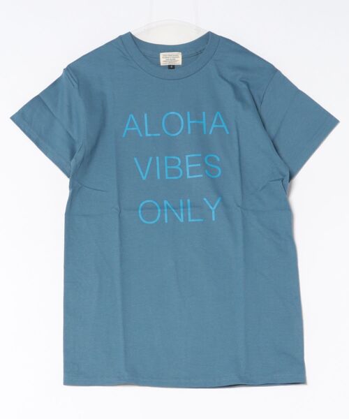 URBAN ISLAND SOCIETY(アーバンアイランドソサエティ)の「ショートスリーブ Tシャツ メンズ ALOHA VIBES ONLY / URBAN ISLAND SOCIETY(アーバンアイランドソサエティ)(Tシャツ/カットソー・メンズ・イエロー/レッド/ライトピンク/ブラック/ホワイト/グリーン/ヘザーグレー/インディゴブルー・MEDIUM/SMALL/X-LARGE/LARGE)」の5枚目の写真