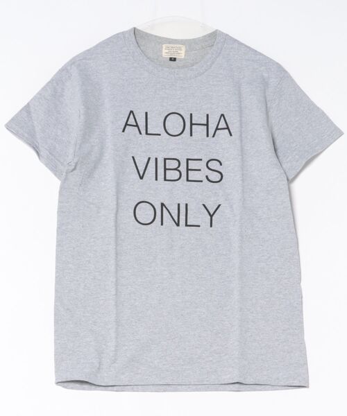URBAN ISLAND SOCIETY(アーバンアイランドソサエティ)の「ショートスリーブ Tシャツ メンズ ALOHA VIBES ONLY / URBAN ISLAND SOCIETY(アーバンアイランドソサエティ)(Tシャツ/カットソー・メンズ・イエロー/レッド/ライトピンク/ブラック/ホワイト/グリーン/ヘザーグレー/インディゴブルー・MEDIUM/SMALL/X-LARGE/LARGE)」の3枚目の写真