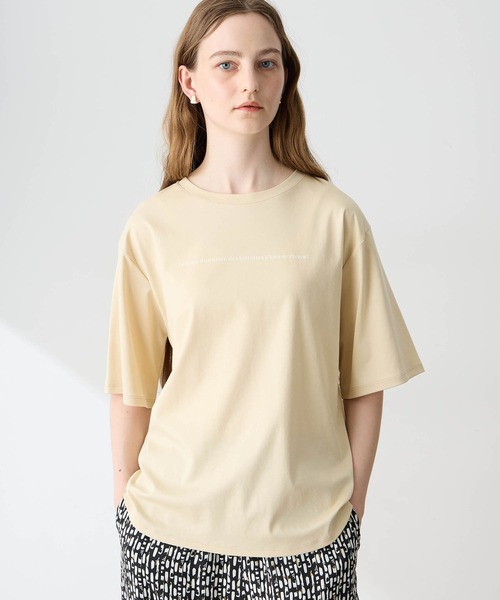 LE SOUK HOLIDAY(ルスークホリデー)の「バックプリントTシャツ(Tシャツ/カットソー・レディース・オフホワイト/ベージュ/ライトグリーン・M/L)」の2枚目の写真