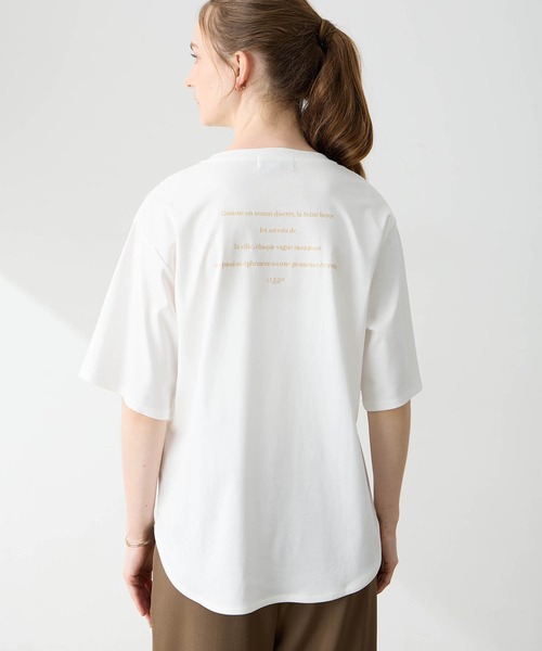 LE SOUK HOLIDAY(ルスークホリデー)の「バックプリントTシャツ(Tシャツ/カットソー・レディース・オフホワイト/ベージュ/ライトグリーン・M/L)」の9枚目の写真