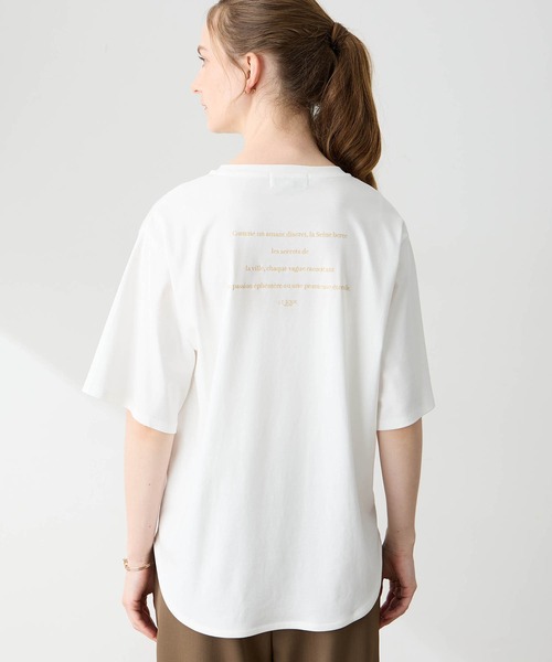 LE SOUK HOLIDAY(ルスークホリデー)の「バックプリントTシャツ(Tシャツ/カットソー・レディース・オフホワイト/ベージュ/ライトグリーン・M/L)」の10枚目の写真