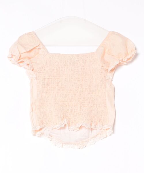 Anely(アネリー)の「Anely スクエアネック レースアップ パフスリーブ ブラウス(Tシャツ/カットソー・レディース・ホワイト/アイボリー/ピンク・FREE)」の18枚目の写真