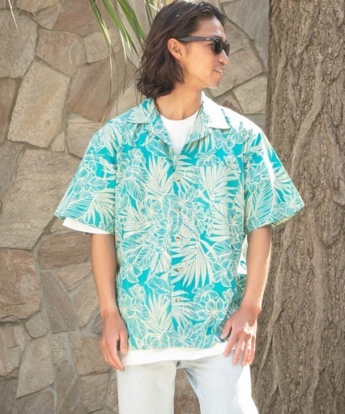 Kahiko(カヒコ)の「【Kahiko】ハカラウMEN'Sシャツ(シャツ/ブラウス・メンズ・ベージュ/ターコイズブルー/ブラック/ホワイト×レッド・FREE)」の6枚目の写真