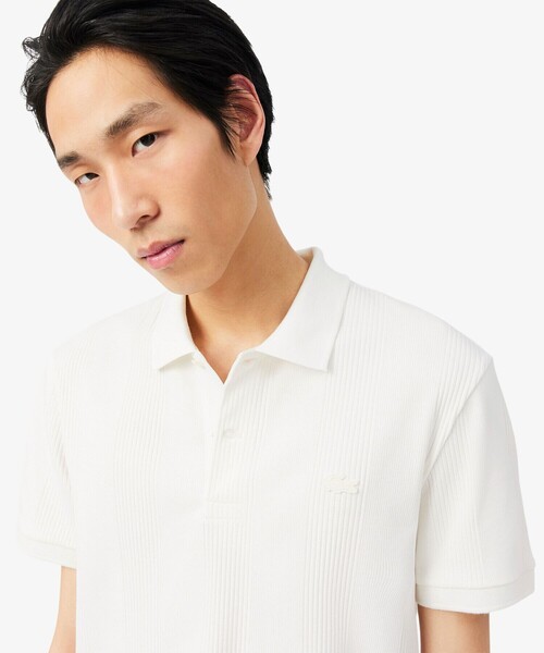 LACOSTE(ラコステ)の「リブニットポロシャツ(ポロシャツ・メンズ・オフホワイト・2/3/4/5)」の7枚目の写真