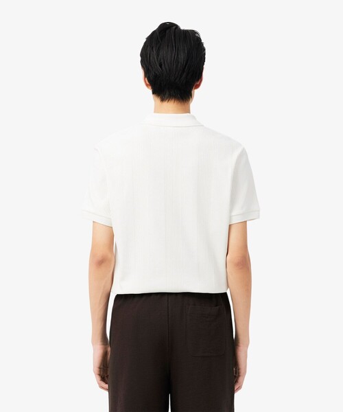 LACOSTE(ラコステ)の「リブニットポロシャツ(ポロシャツ・メンズ・オフホワイト・2/3/4/5)」の6枚目の写真